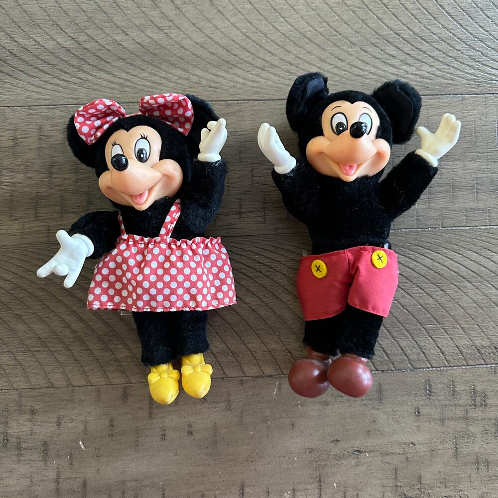 Vintage Applause Disney Mickey Mouse Mickey & Minnie Plush Toys - Lot of (2)